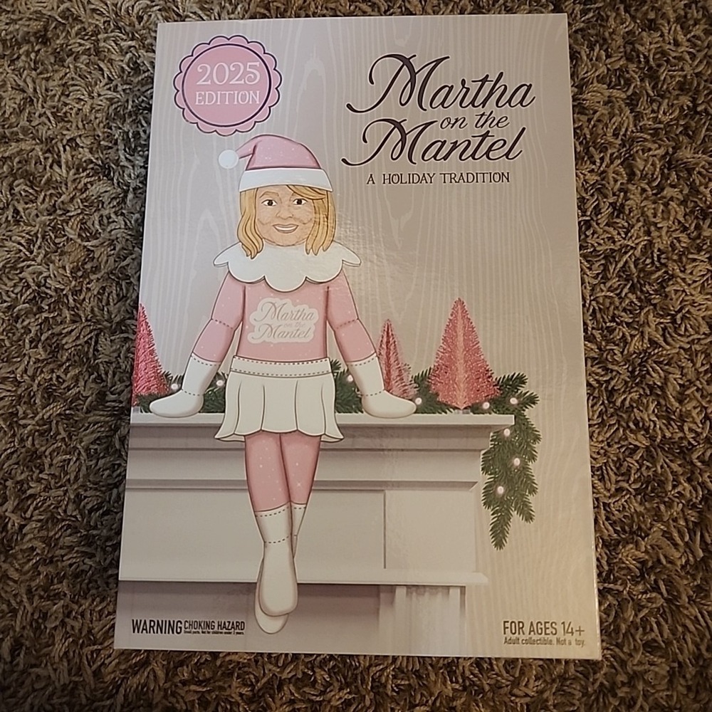 New Martha on the Mantel Holiday Tradition 2025 Edition Pink 12" Plush Christmas